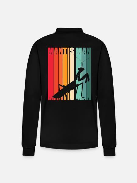 Mantis Gottesanbeter Gottesanbeterin - Stanley/Stella Unisex Bio-Langarm-Poloshirt Prepster - Schwarz