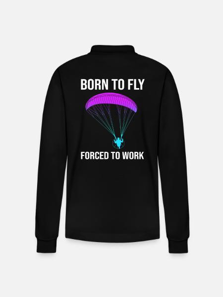 Gleitschirm Gleitschirmflieger Paragliding - Stanley/Stella Organic Unisex Long-Sleeved Polo Shirt Prepster - black