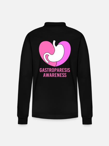 Gastroparesis - Stanley/Stella Organic Unisex Long-Sleeved Polo Shirt Prepster - black