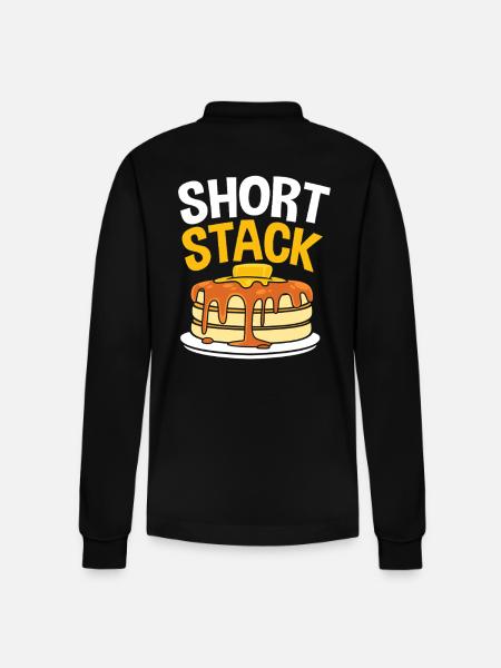 Pancake - Stanley/Stella Organic Unisex Long-Sleeved Polo Shirt Prepster - black