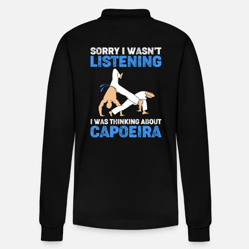 Capoeira - Stanley/Stella Unisex Bio-Langarm-Poloshirt Prepster - Schwarz