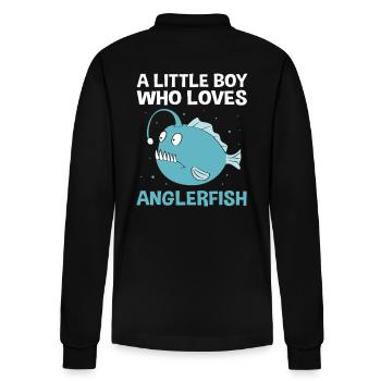 Frogfish - Stanley/Stella Organic Unisex Long-Sleeved Polo Shirt Prepster - black - Back - Anna (173cm)