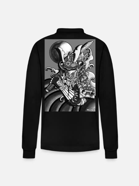 Half-Samurai - Stanley/Stella Unisex Bio-Langarm-Poloshirt Prepster - Schwarz