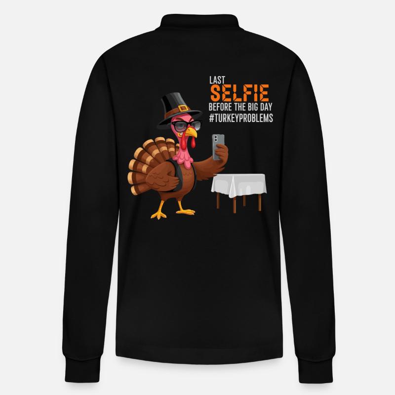 Turkey Problems - Stanley/Stella Unisex Bio-Langarm-Poloshirt Prepster - Schwarz