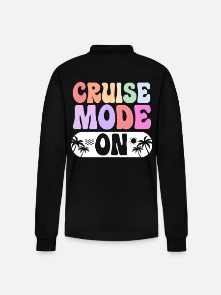 Cruise Cruise Ship - Stanley/Stella Organic Unisex Long-Sleeved Polo Shirt Prepster - black