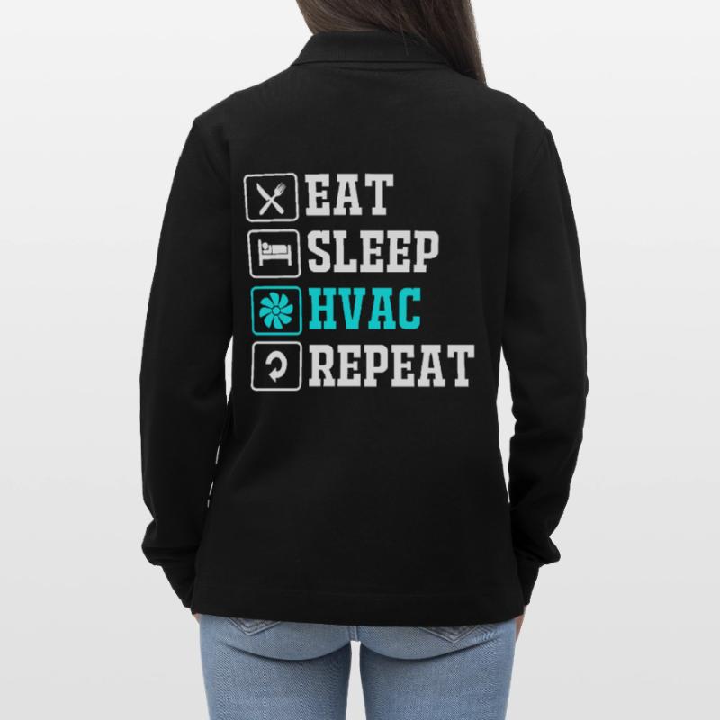 Technician Air Conditioning Technician Refrigeration Technician Heating Stanley/Stella Organic Unisex Long-Sleeved Polo Shirt Prepster