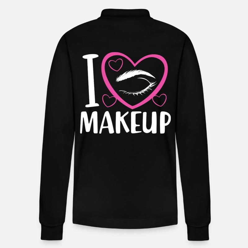 Maquillage Cosmétiques Esthéticienne Microblading - Polo à manches longues bio PREPSTER Stanley/Stella Unisexe - noir