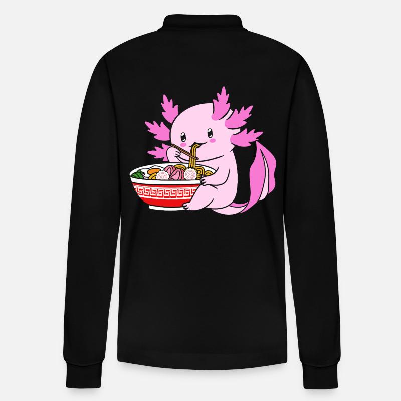 Axolotl Ramen - Polo à manches longues bio PREPSTER Stanley/Stella Unisexe - noir