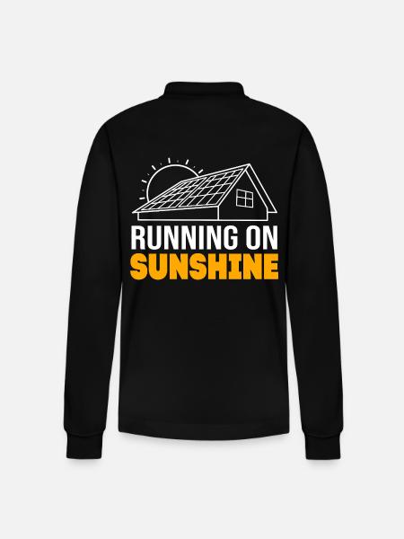 Solar Sustainability Renewable energies - Stanley/Stella Organic Unisex Long-Sleeved Polo Shirt Prepster - black