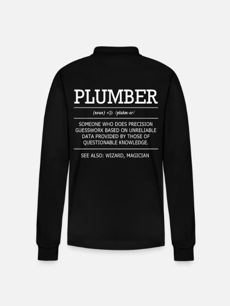 Plumber Plumber - Stanley/Stella Organic Unisex Long-Sleeved Polo Shirt Prepster - black