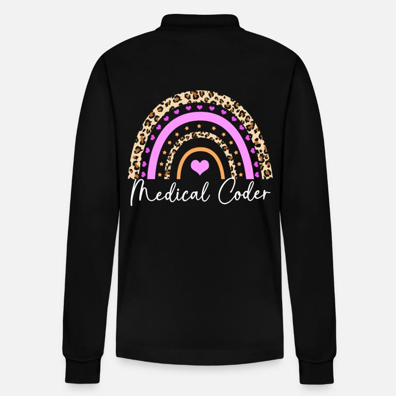 Codeur médical - Polo à manches longues bio PREPSTER Stanley/Stella Unisexe - noir