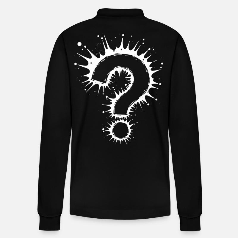 What Fragezeichen Splash - Stanley/Stella Unisex Bio-Langarm-Poloshirt Prepster - Schwarz