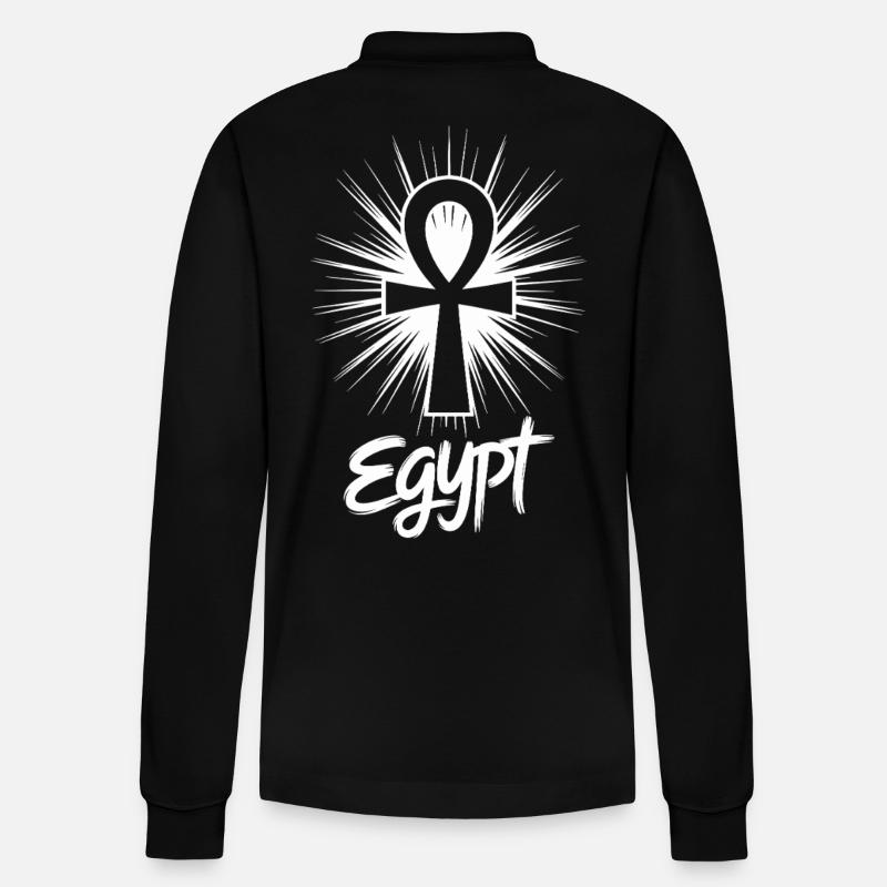 Égypte Ankh Symbole Splash - Polo à manches longues bio PREPSTER Stanley/Stella Unisexe - noir
