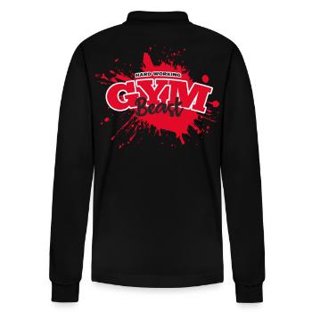 Gym Beast - Stanley/Stella Unisex Bio-Langarm-Poloshirt Prepster - Schwarz - Hinten - Anna (173cm)