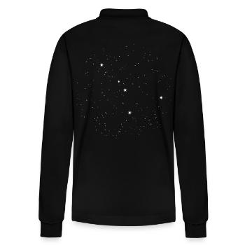 KREBS Sternbild Cancer - Stanley/Stella Unisex Bio-Langarm-Poloshirt Prepster - Schwarz - Hinten - Anna (173cm)