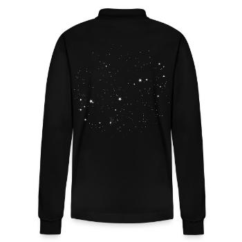 SCORPIO constellation Scorpio - Stanley/Stella Organic Unisex Long-Sleeved Polo Shirt Prepster - black - Back - Anna (173cm)