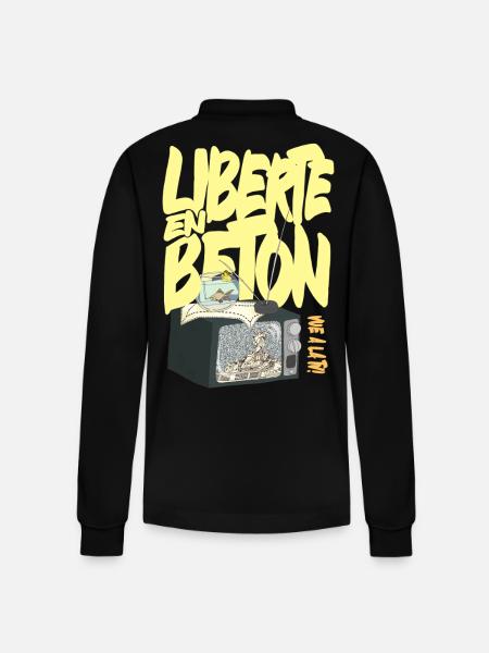 Concrete Freedom - France September 10 - Stanley/Stella Organic Unisex Long-Sleeved Polo Shirt Prepster - black