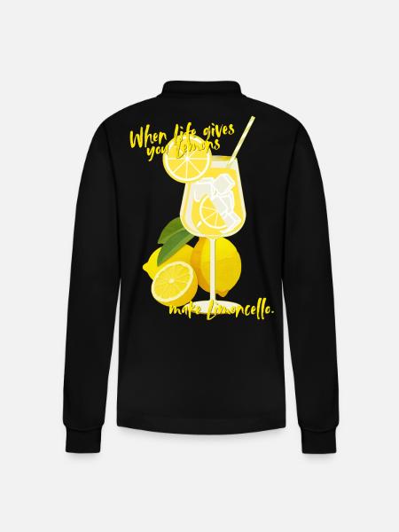 Limoncello - Polo à manches longues bio PREPSTER Stanley/Stella Unisexe - noir
