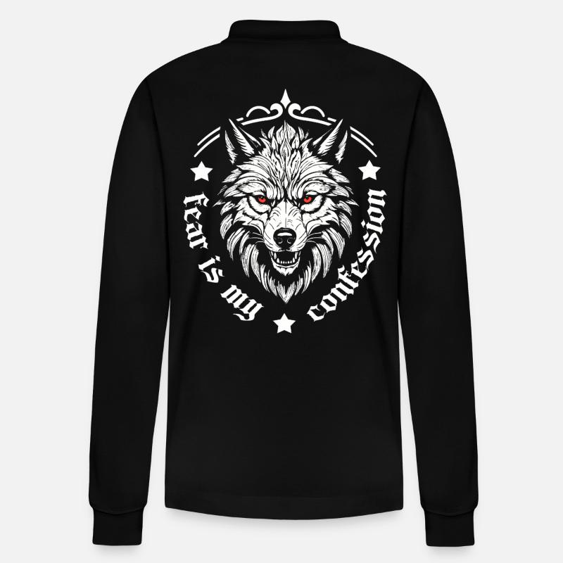 Fear - Stanley/Stella Unisex Bio-Langarm-Poloshirt Prepster - Schwarz