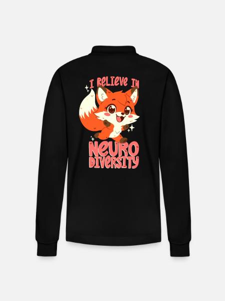 Neurodiversité - Polo à manches longues bio PREPSTER Stanley/Stella Unisexe - noir