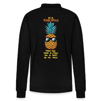 Be a pineapple - Stanley/Stella Organic Unisex Long-Sleeved Polo Shirt Prepster - black - Back - Anna (173cm)