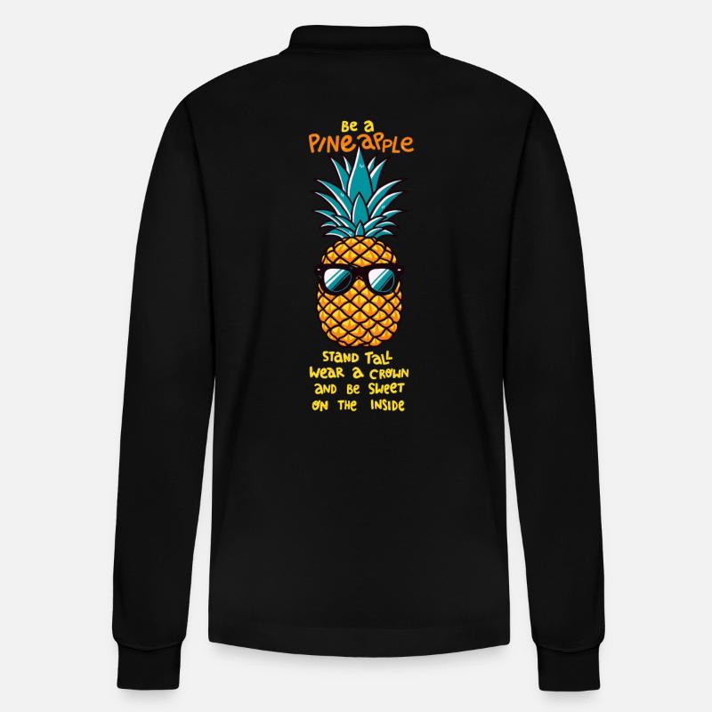 Soyez un ananas - Polo à manches longues bio PREPSTER Stanley/Stella Unisexe - noir