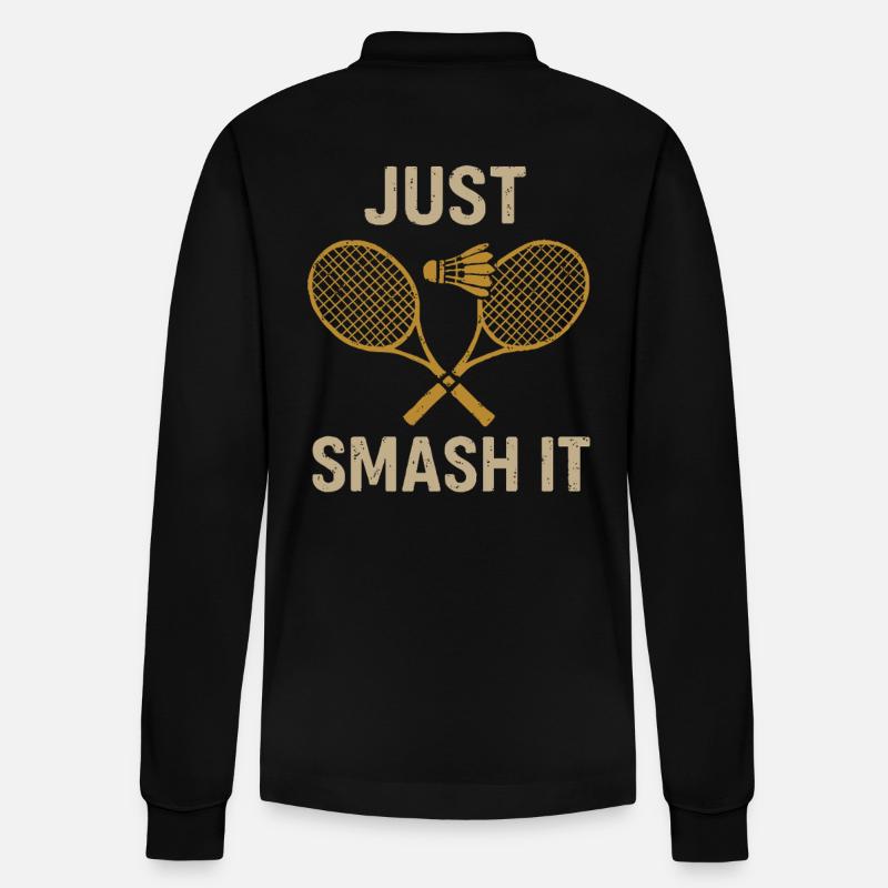 Einfach smashen! - Stanley/Stella Unisex Bio-Langarm-Poloshirt Prepster - Schwarz