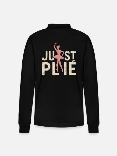 Just plié - Stanley/Stella Organic Unisex Long-Sleeved Polo Shirt Prepster - black