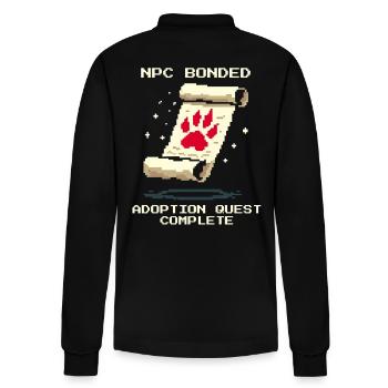 NPC bonded | Adoption quest fulfills animal shelter - Stanley/Stella Organic Unisex Long-Sleeved Polo Shirt Prepster - black - Back - Anna (173cm)