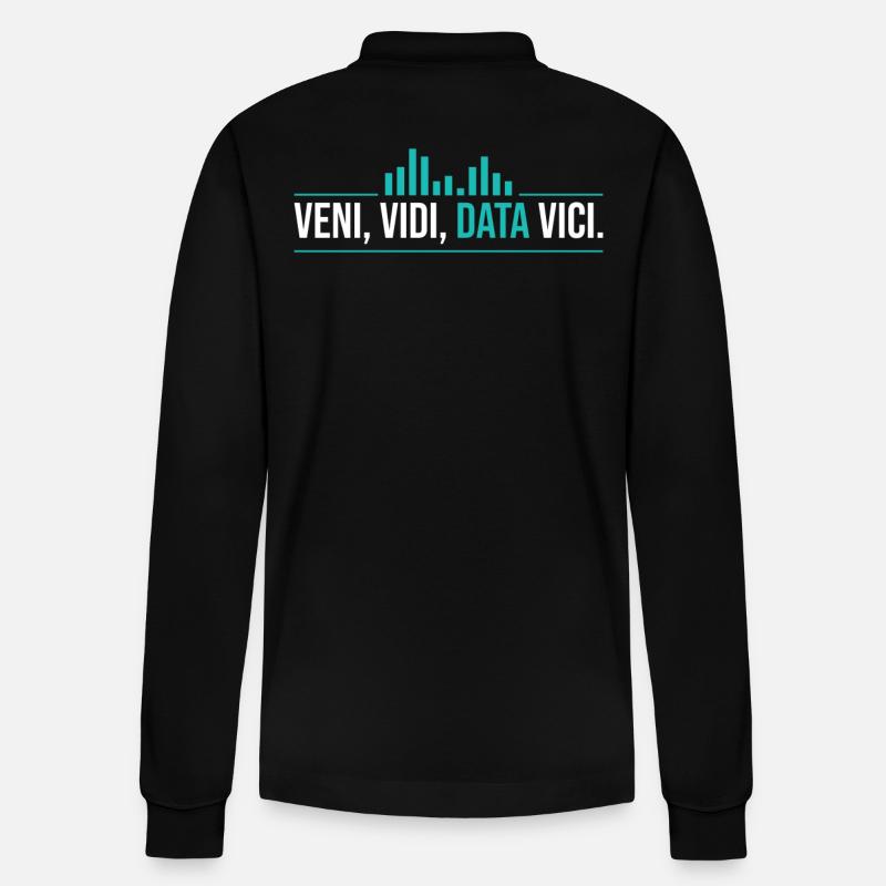 Veni, Vidi, Data Vici Statisticien - Polo à manches longues bio PREPSTER Stanley/Stella Unisexe - noir