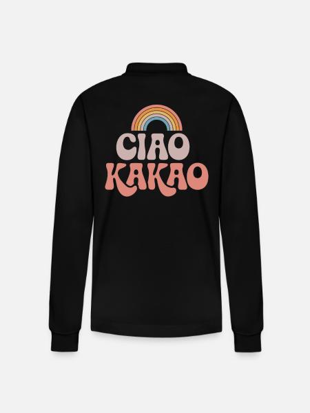 Ciao Cocoa - Stanley/Stella Organic Unisex Long-Sleeved Polo Shirt Prepster - black