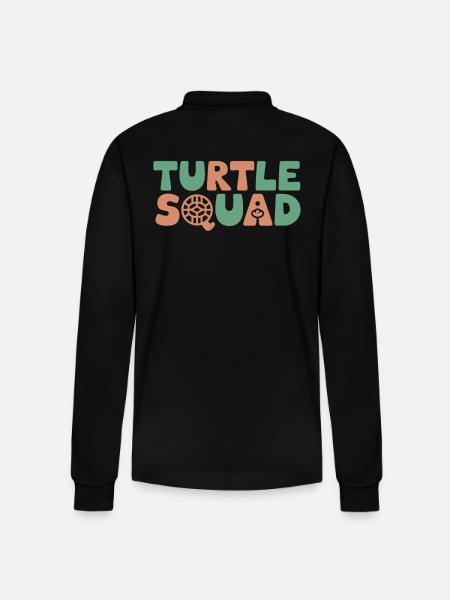 Turtle Groups Design Turtle Squad - Stanley/Stella Organic Unisex Long-Sleeved Polo Shirt Prepster - black