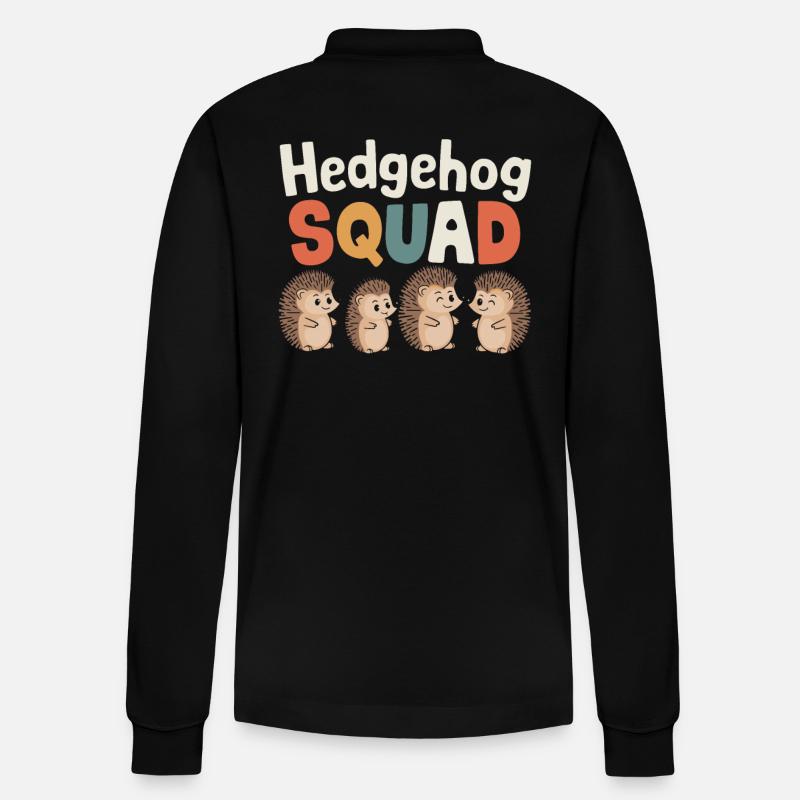 Hedgehog Groups conçoit Hedgehog Squad - Polo à manches longues bio PREPSTER Stanley/Stella Unisexe - noir