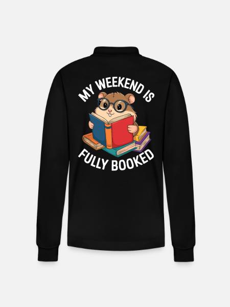 My weekend is fully booked - Stanley/Stella Organic Unisex Long-Sleeved Polo Shirt Prepster - black