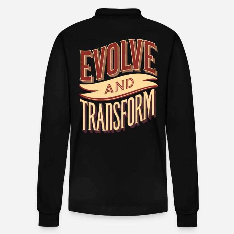 Evolve and Change: Inspiring - Stanley/Stella Organic Unisex Long-Sleeved Polo Shirt Prepster - black