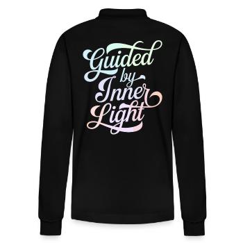 Von Innerem Licht Geleitet Inspirierende - Stanley/Stella Unisex Bio-Langarm-Poloshirt Prepster - Schwarz - Hinten - Anna (173cm)