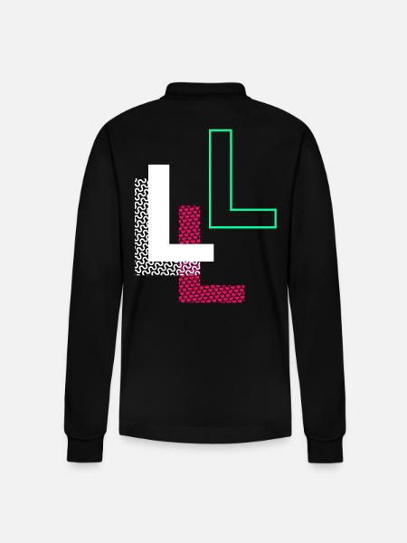 L Letter - Stanley/Stella Organic Unisex Long-Sleeved Polo Shirt Prepster - black