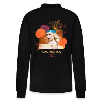 Only - vibes - Stanley/Stella Organic Unisex Long-Sleeved Polo Shirt Prepster - black - Back - Anna (173cm)