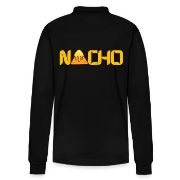 NACHO cheese - Stanley/Stella Organic Unisex Long-Sleeved Polo Shirt Prepster - black - Back - Anna (173cm)