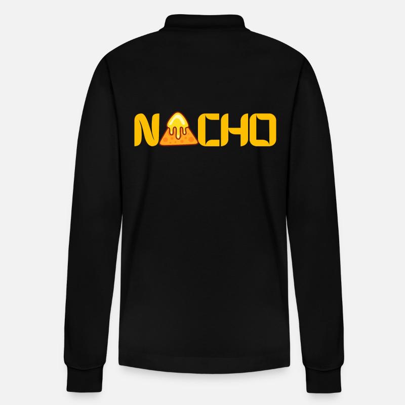 NACHO-Käse - Stanley/Stella Unisex Bio-Langarm-Poloshirt Prepster - Schwarz