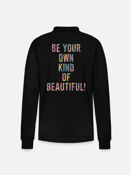 Sei Dein Eigenes Schönheitsideal - Stanley/Stella Unisex Bio-Langarm-Poloshirt Prepster - Schwarz