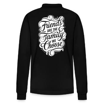 Freunde Sind Die Familie, Die Wir Wählen - Stanley/Stella Unisex Bio-Langarm-Poloshirt Prepster - Schwarz - Hinten - Anna (173cm)