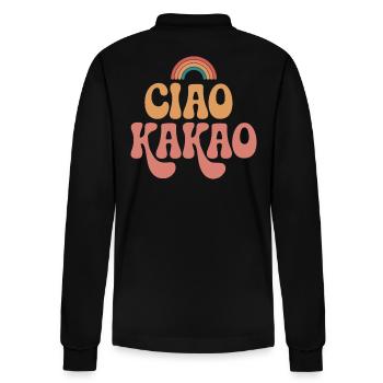 Ciao Cacao - Polo à manches longues bio PREPSTER Stanley/Stella Unisexe - noir - Dos - Anna (173cm)
