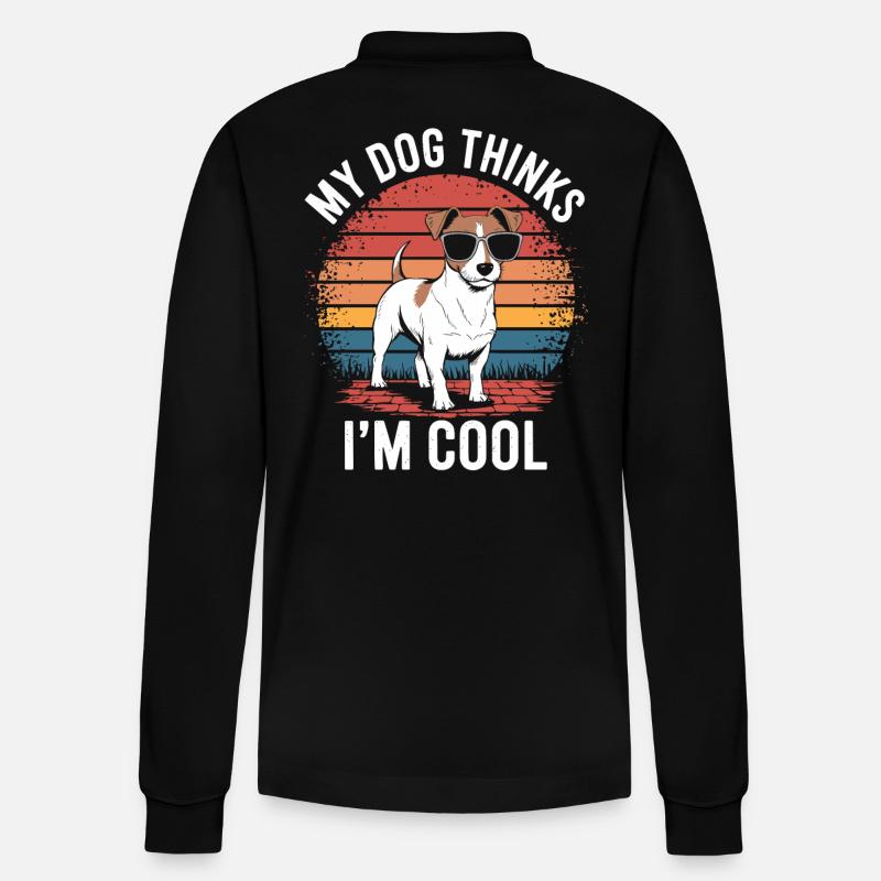 Jack Russell Terrier Besitzer - Stanley/Stella Unisex Bio-Langarm-Poloshirt Prepster - Schwarz