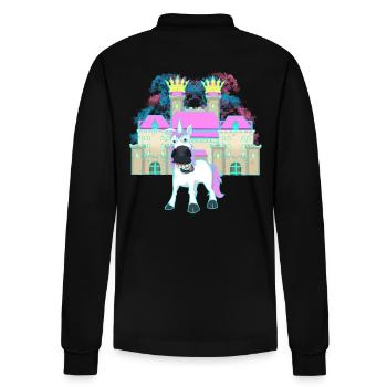Château Roi Fable Licorne Conte De Fées Personnage Enfant Château - Polo à manches longues bio PREPSTER Stanley/Stella Unisexe - noir - Dos - Anna (173cm)