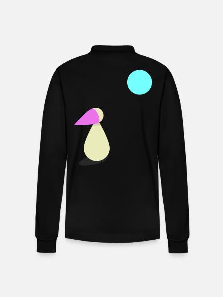 Longing Moonlight Gift - Stanley/Stella Organic Unisex Long-Sleeved Polo Shirt Prepster - black