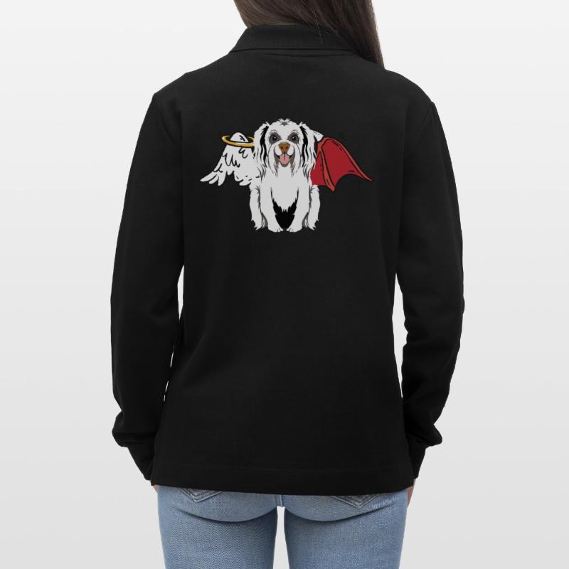 Hells, Dog, Angel, Devil, Heavenly, Devil, Dogs Stanley/Stella Organic Unisex Long-Sleeved Polo Shirt Prepster