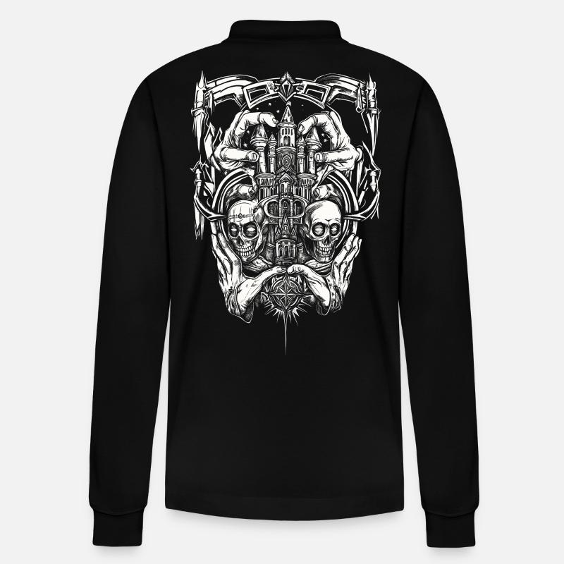streetpunk tattoo design - Stanley/Stella Unisex Bio-Langarm-Poloshirt Prepster - Schwarz