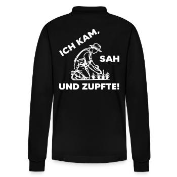 Gärtner Pflanzen Garten Gartenarbeit Gartenbau - Stanley/Stella Unisex Bio-Langarm-Poloshirt Prepster - Schwarz - Hinten - Anna (173cm)
