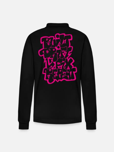 Built Drift Fix Repeat 03 - Stanley/Stella Organic Unisex Long-Sleeved Polo Shirt Prepster - black